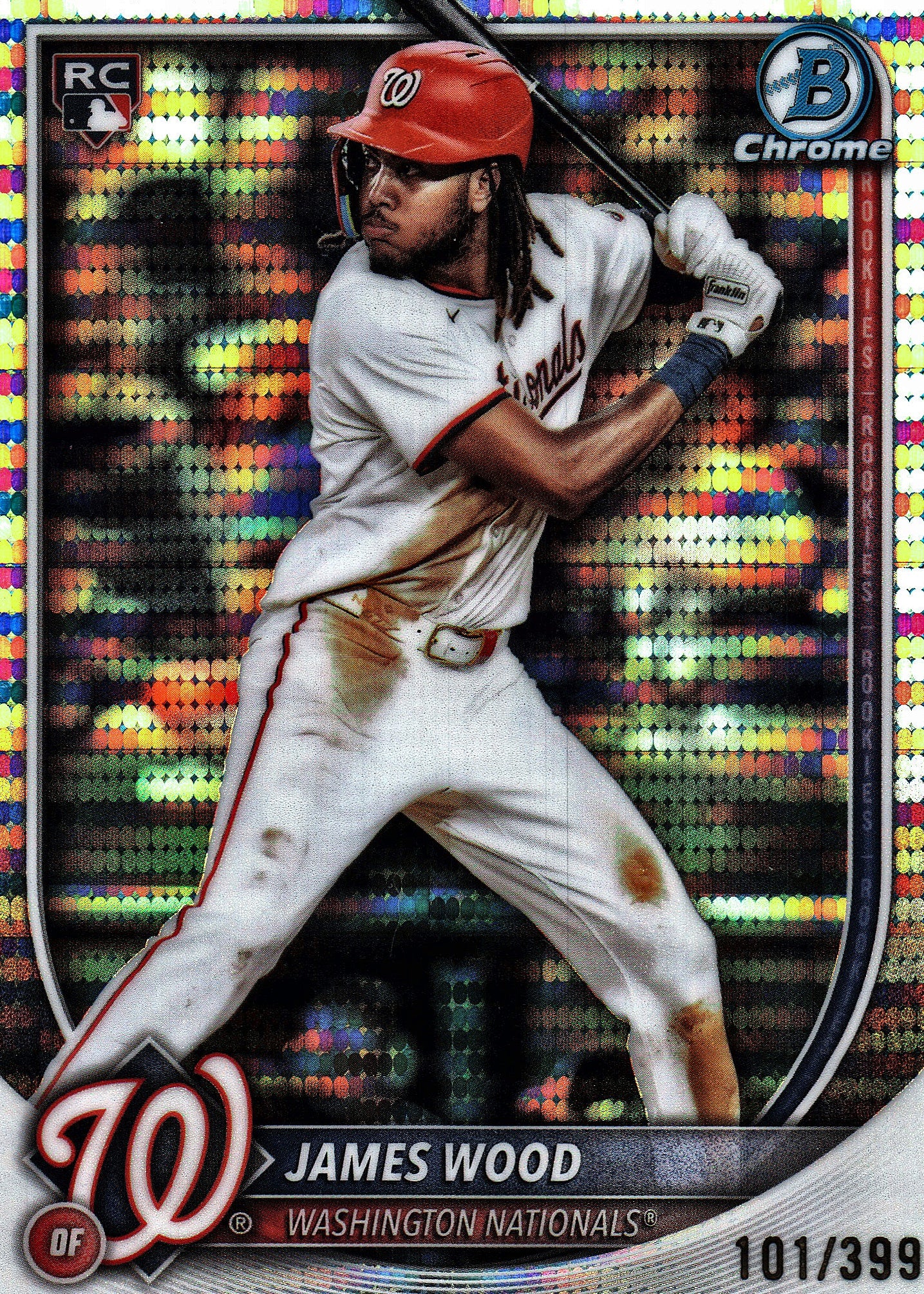 2025 Topps Bowman Chrome Pulsar /399 James Wood #29 Washington Nationals