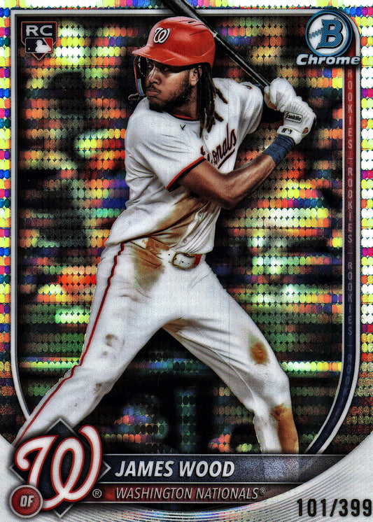 2025 Topps Bowman Chrome Pulsar /399 James Wood #29 Washington Nationals