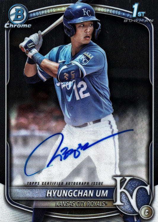 2025 Topps Bowman Chrome Prospect Autographs Hyungchan Um AU #CPA-HU Kansas City Royals