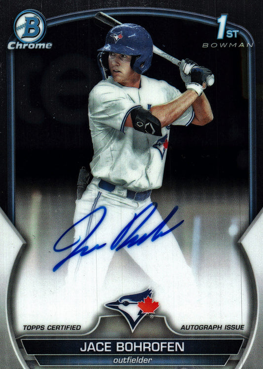 2023 Topps Bowman Draft Chrome Prospect Autographs Jace Bohrofen AU #CDA-JBO Toronto Blue Jays