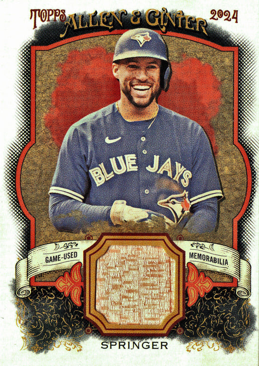 2024 Topps Allen & Ginter Relic George Springer VAR Jersey #AGR-GSP Toronto Blue Jays