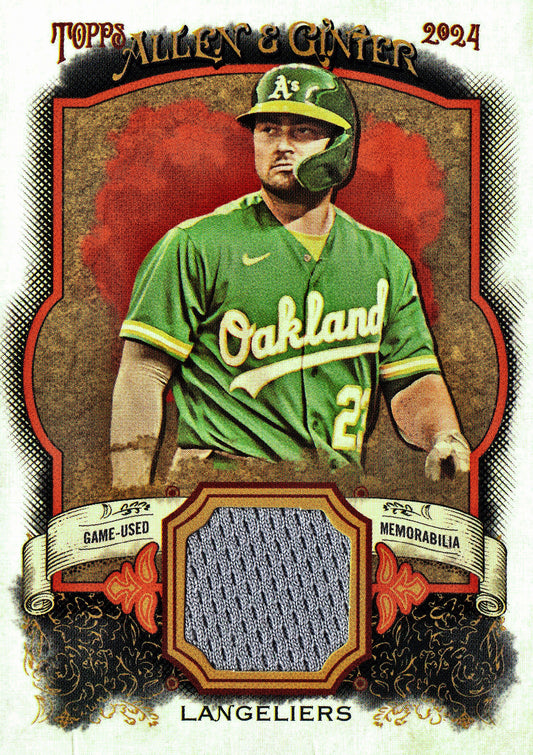 2024 Topps Allen & Ginter Relic Shea Langeliers #AGR-SL Oakland Athletics