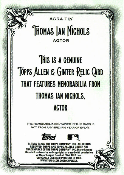 2023 Topps Allen & Ginter Relic Thomas Ian Nichols #AGRA-TIN Reste du monde / Autres