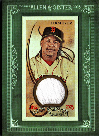 2023 Topps Allen & Ginter Framed Mini Relic Manny Ramirez #MFR-MR Boston Red Sox