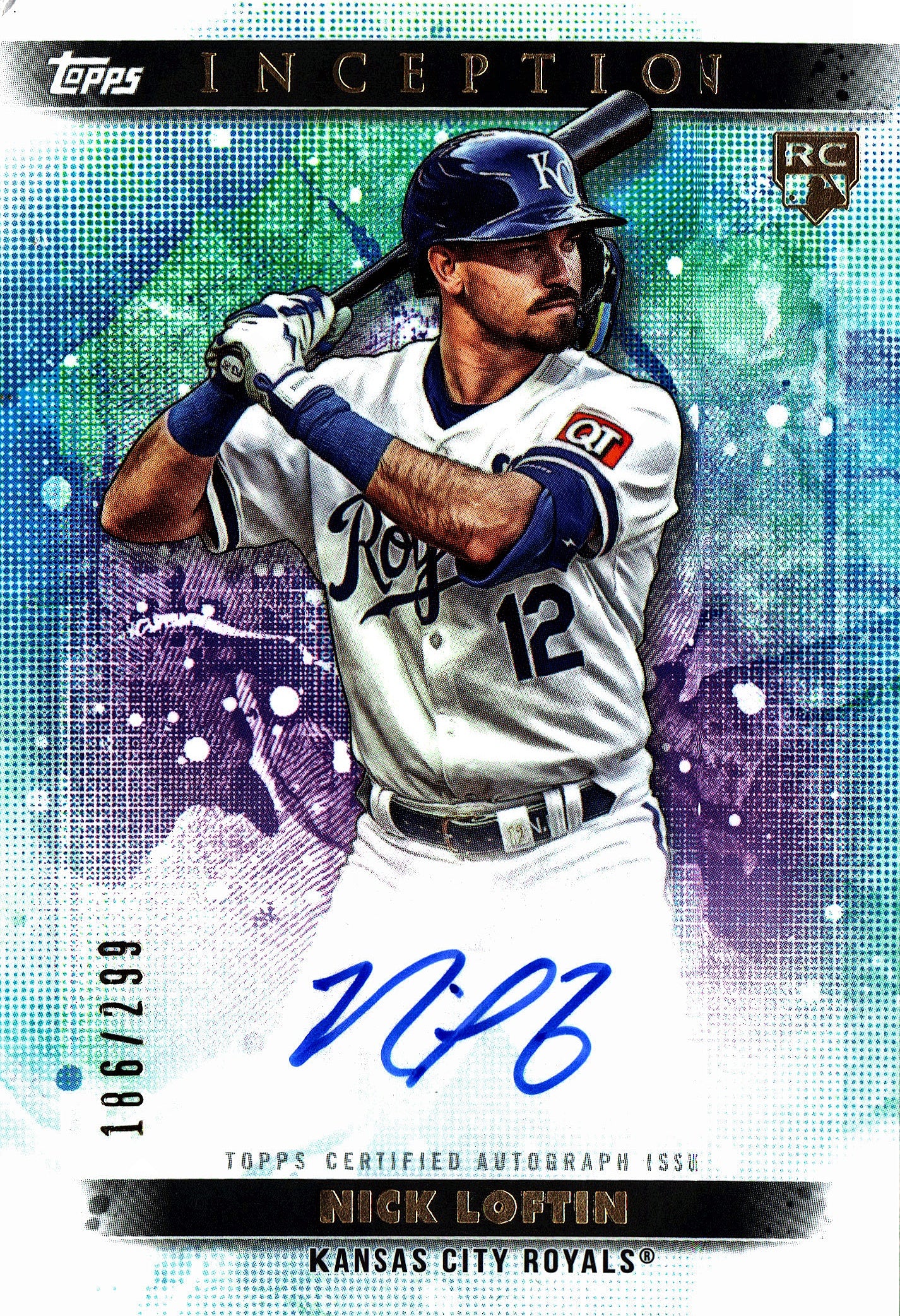 2024 Topps Inception autograph Nick Loftin /299 #BRES-NL Kansas City Royals