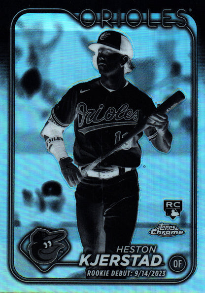 2024 Topps Chrome Update Negative Refractors RC Heston Kjerstad #USC120 Baltimore Orioles