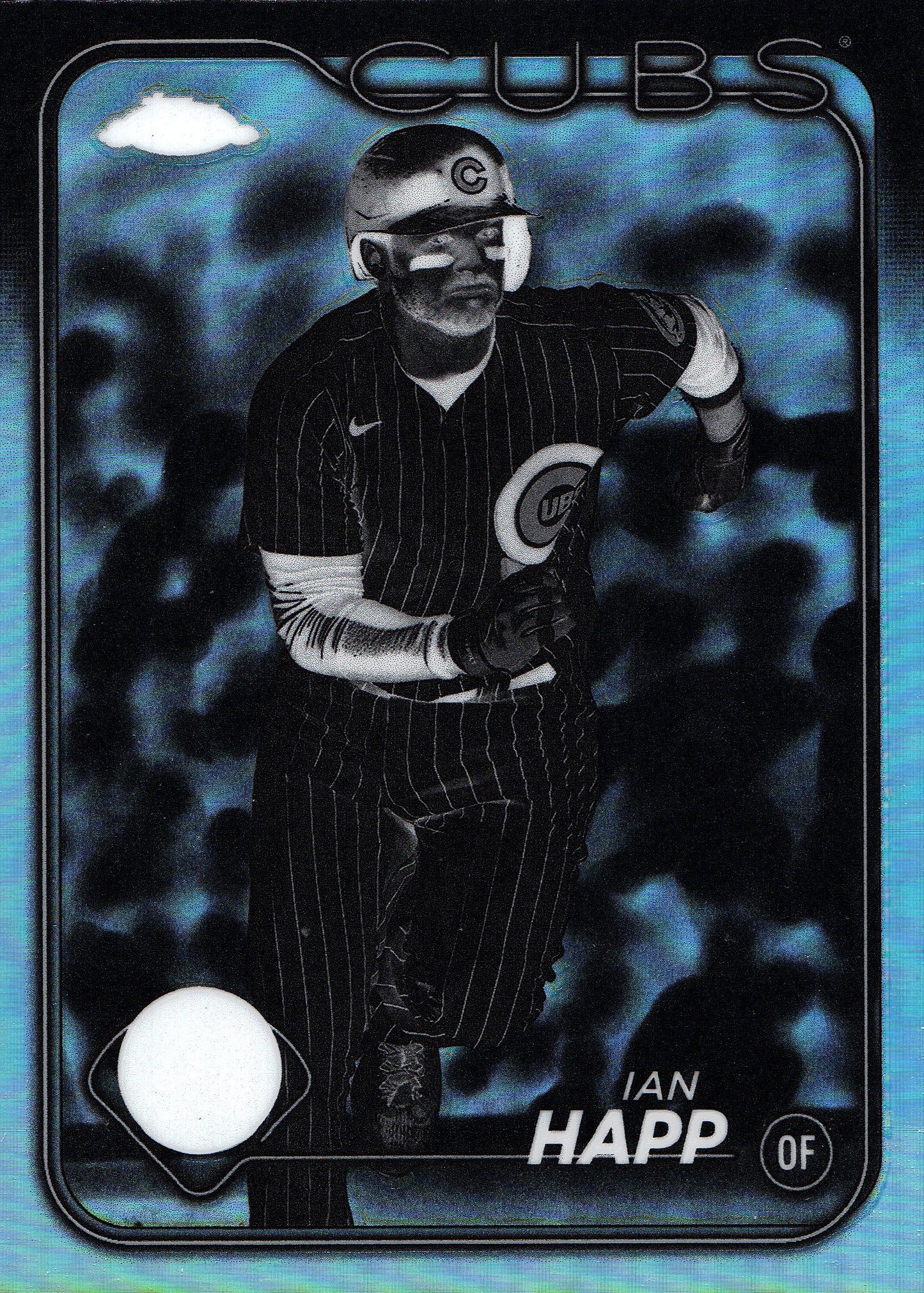 2024 Topps Chrome Negative Refractors Ian Happ #184 Chicago Cubs