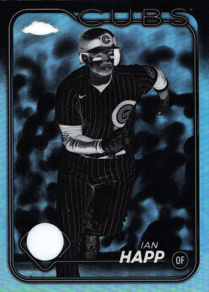 2024 Topps Chrome Negative Refractors Ian Happ #184 Chicago Cubs