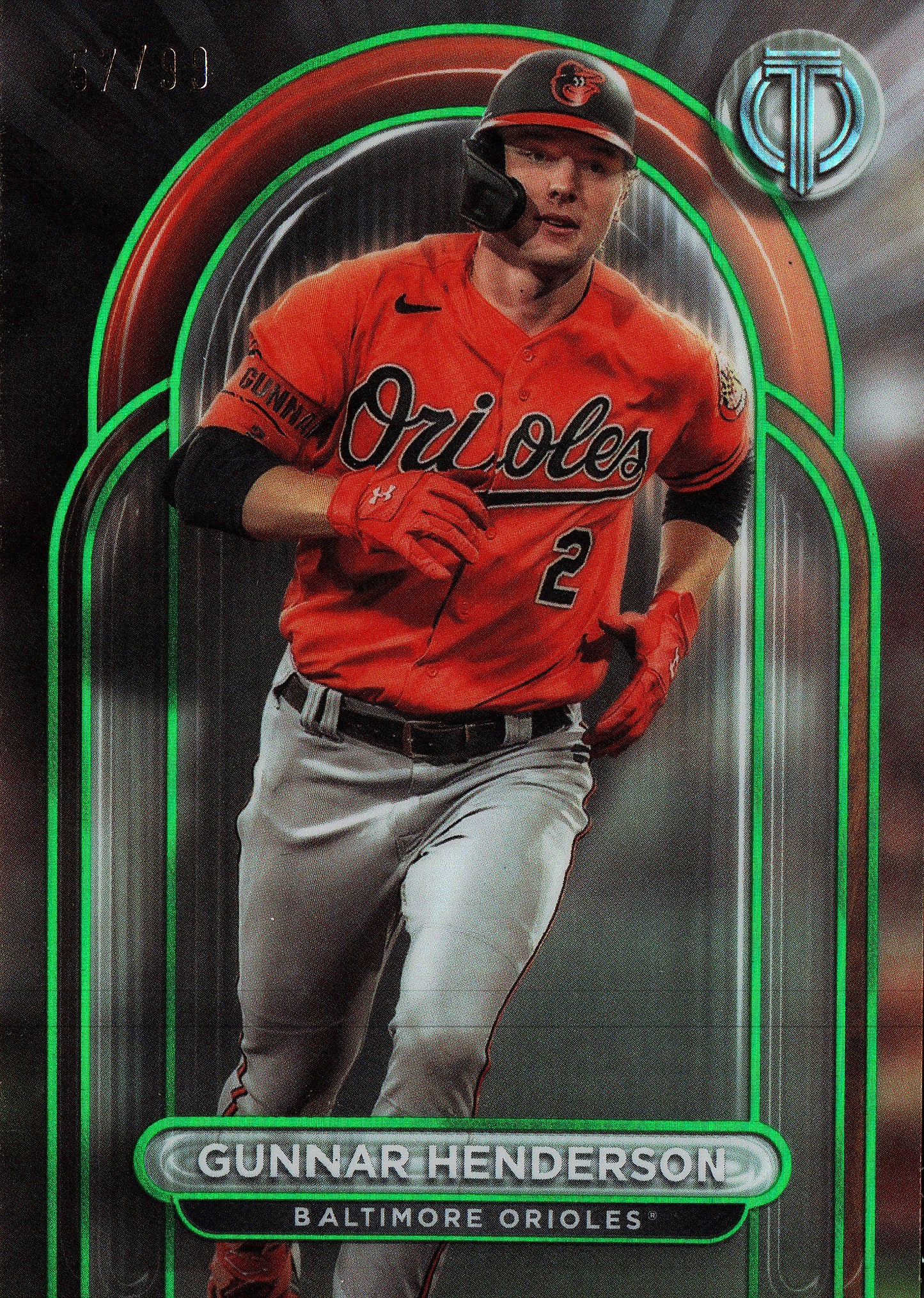 2024 Topps Tribute Green /99 Gunnar Henderson #19 Baltimore Orioles