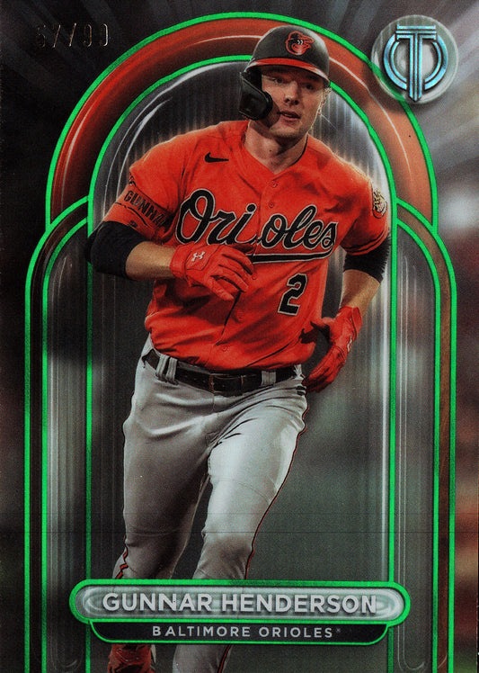 2024 Topps Tribute Green /99 Gunnar Henderson #19 Baltimore Orioles
