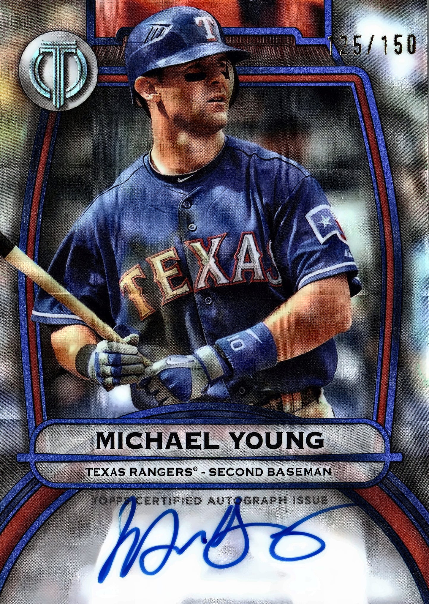 2025 Topps Tribute Autograph Michael Young /150 #TA-MY Texas Rangers