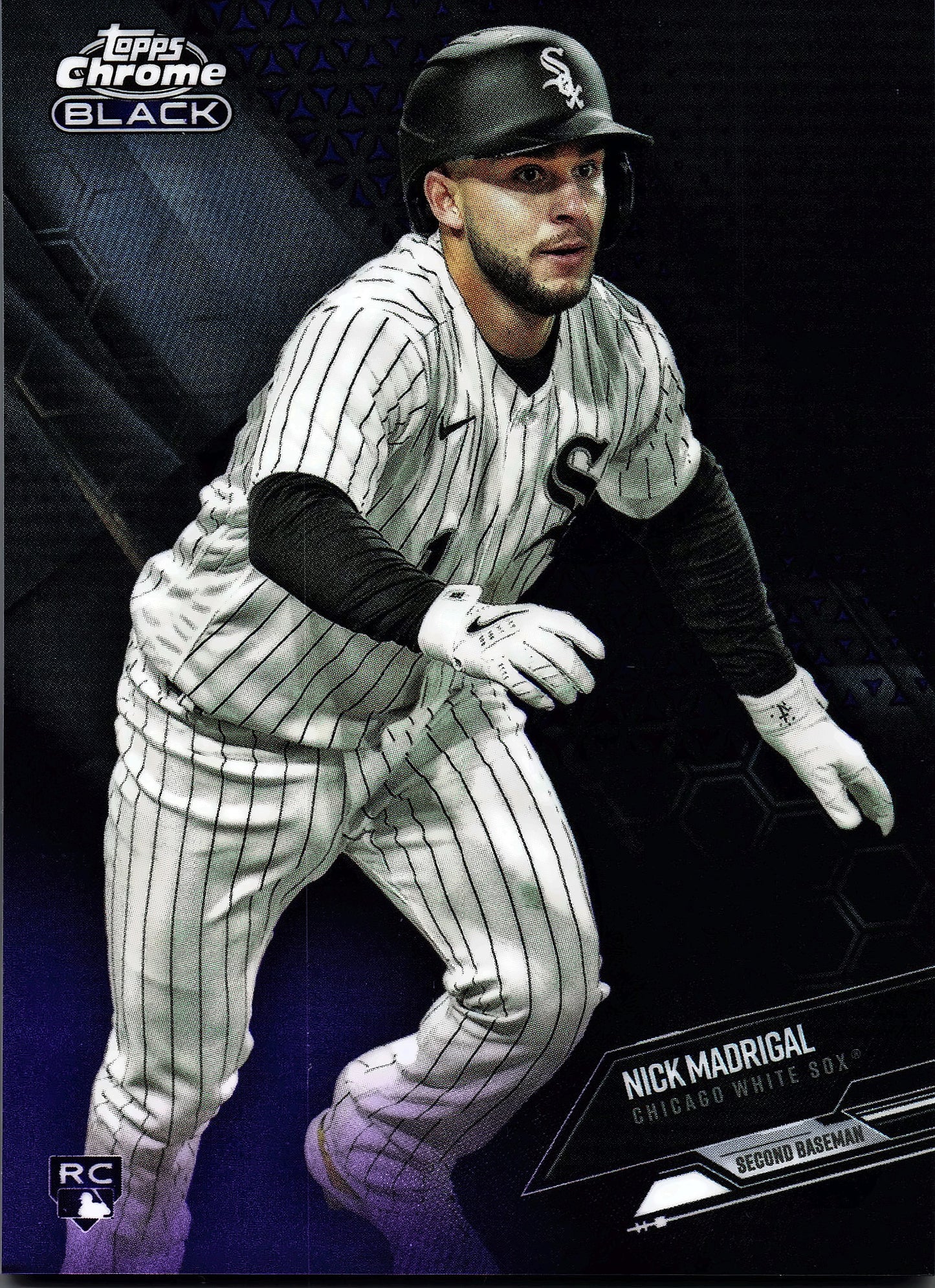 2021 Topps Chrome Black Purple Nick Madrigal /150 #52 Chicago White Sox