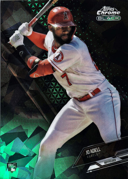2021 Topps Chrome Black Green Atomic Jo Adell /99 #10 Los Angeles Angels