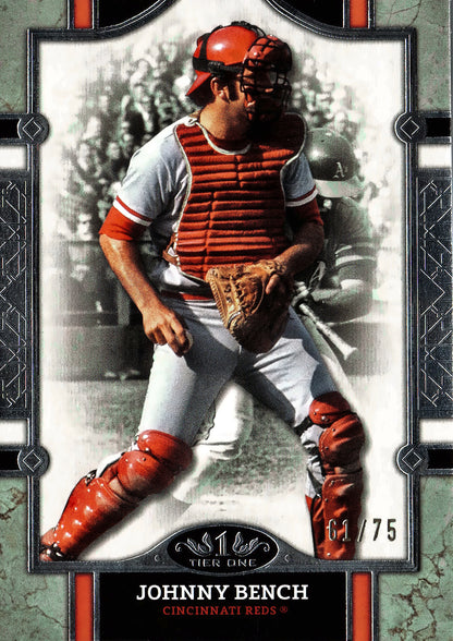 2024 Topps Tier One Johnny Bench #12 Cincinnati Reds