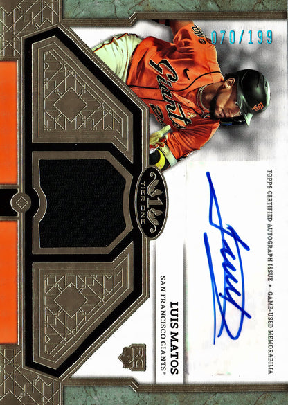 2024 Topps Tier One Blue MJ Melendez #BOA-MJ Kansas City Royals