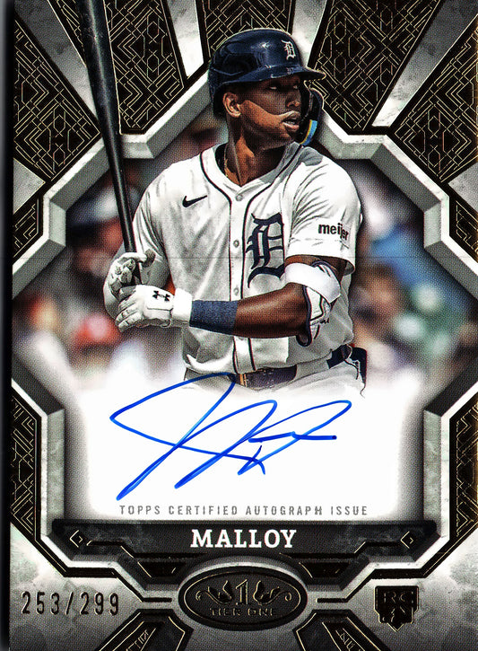 2025 Topps Tier One Break Out Autographs Justyn-Henry Malloy #BOA-JHM Detroit Tigers