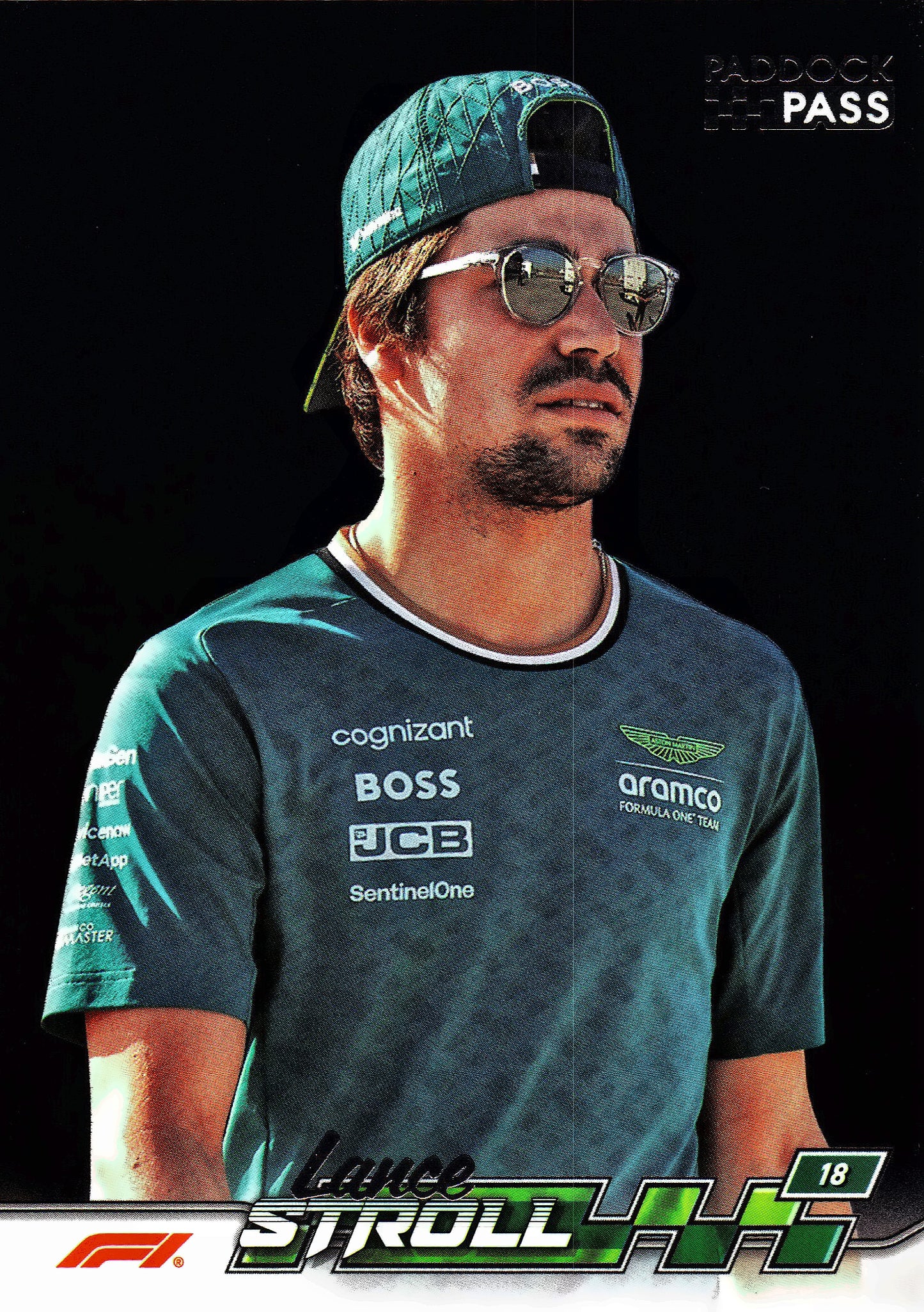 2024 Topps Paddock Pass Formula 1 Black Foil Lance Stroll VAR #12A Aston Martin