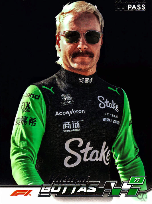2024 Topps Paddock Pass Formula 1 Black Foil Valtteri Bottas VAR #13A KICK Sauber