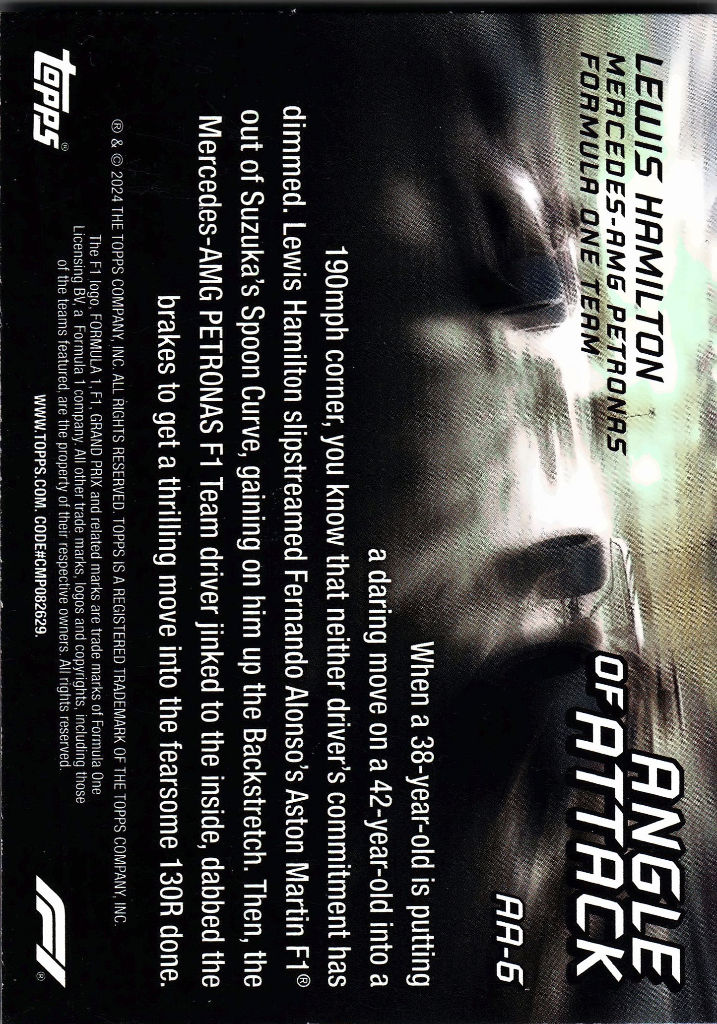 2024 Topps Paddock Pass Formula 1 Angle Of Attack Lewis Hamilton #AA-6 Mercedes-AMG