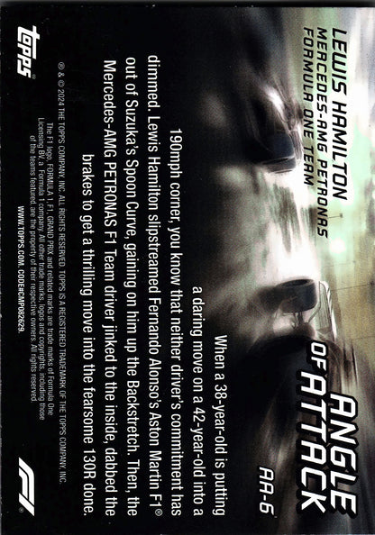 2024 Topps Paddock Pass Formula 1 Angle Of Attack Lewis Hamilton #AA-6 Mercedes-AMG