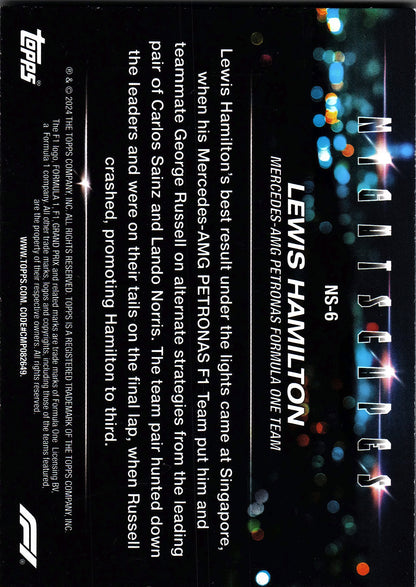 2024 Topps Paddock Pass Formula 1 Nightscapes Lewis Hamilton #NS-6 Mercedes-AMG