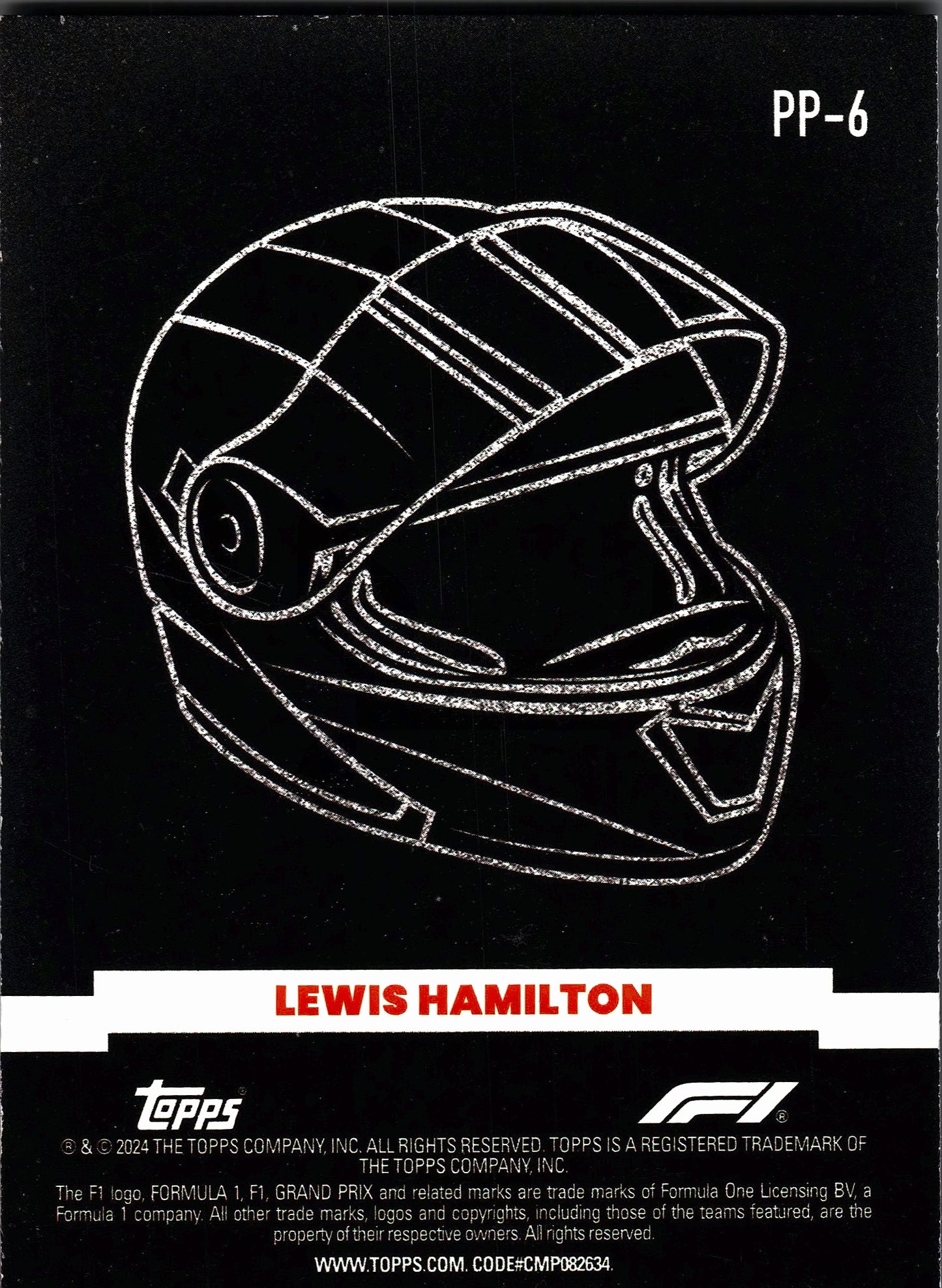 2024 Topps Paddock Pass Formula 1 Power Packed Lewis Hamilton #PP-6 Mercedes-AMG