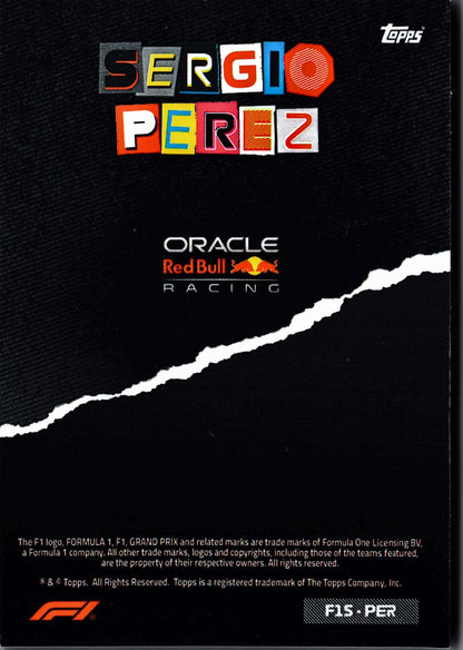 2023 Topps Formula 1 Album Exclusive Sergio Perez #F1S-PER Red Bull