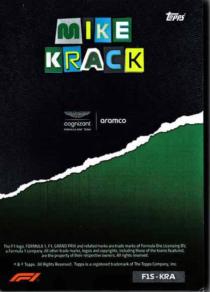 2023 Topps Formula 1 Album Exclusive Mike Krack #F1S-KRA Aston Martin