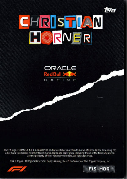 2023 Topps Formula 1 Album Exclusive Christian Horner #F1S-HOR Red Bull