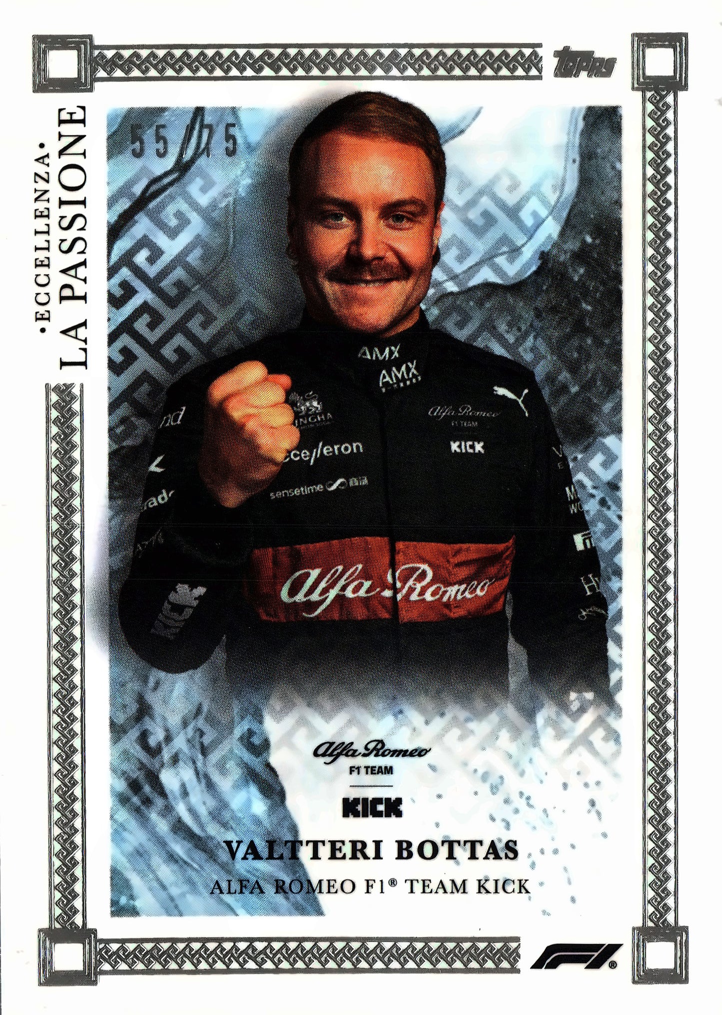 2023 Topps Eccellenza Formula 1 La Passione Blue /75 Valtteri Bottas Alfa Romeo