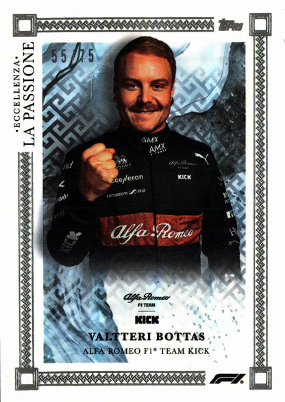 2023 Topps Eccellenza Formula 1 La Passione Blue /75 Valtteri Bottas Alfa Romeo