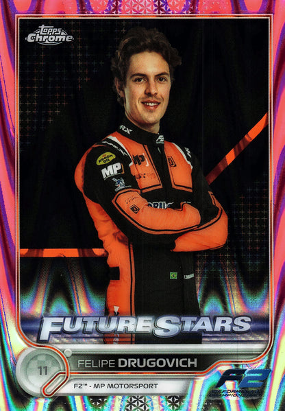 2022 Topps Chrome Formula 1 Felipe Drugovich Pink RayWave /75 #MP Motorsport