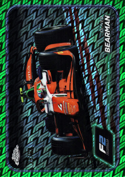 2024 Topps Chrome Formula 1 Logofractor Green Oliver Bearman /99 RC #93 Prema