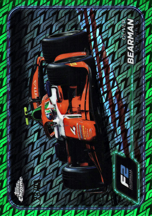 2024 Topps Chrome Formula 1 Logofractor Green Oliver Bearman /99 RC #93 Prema