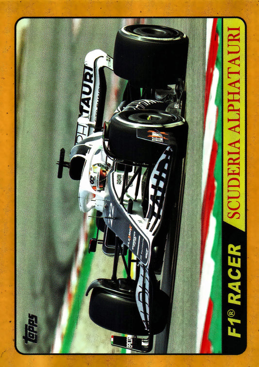 2022 Topps Formula 1 1968 Car Yuki Tsunoda Gold /50 #T68-YT Scuderia AlphaTauri