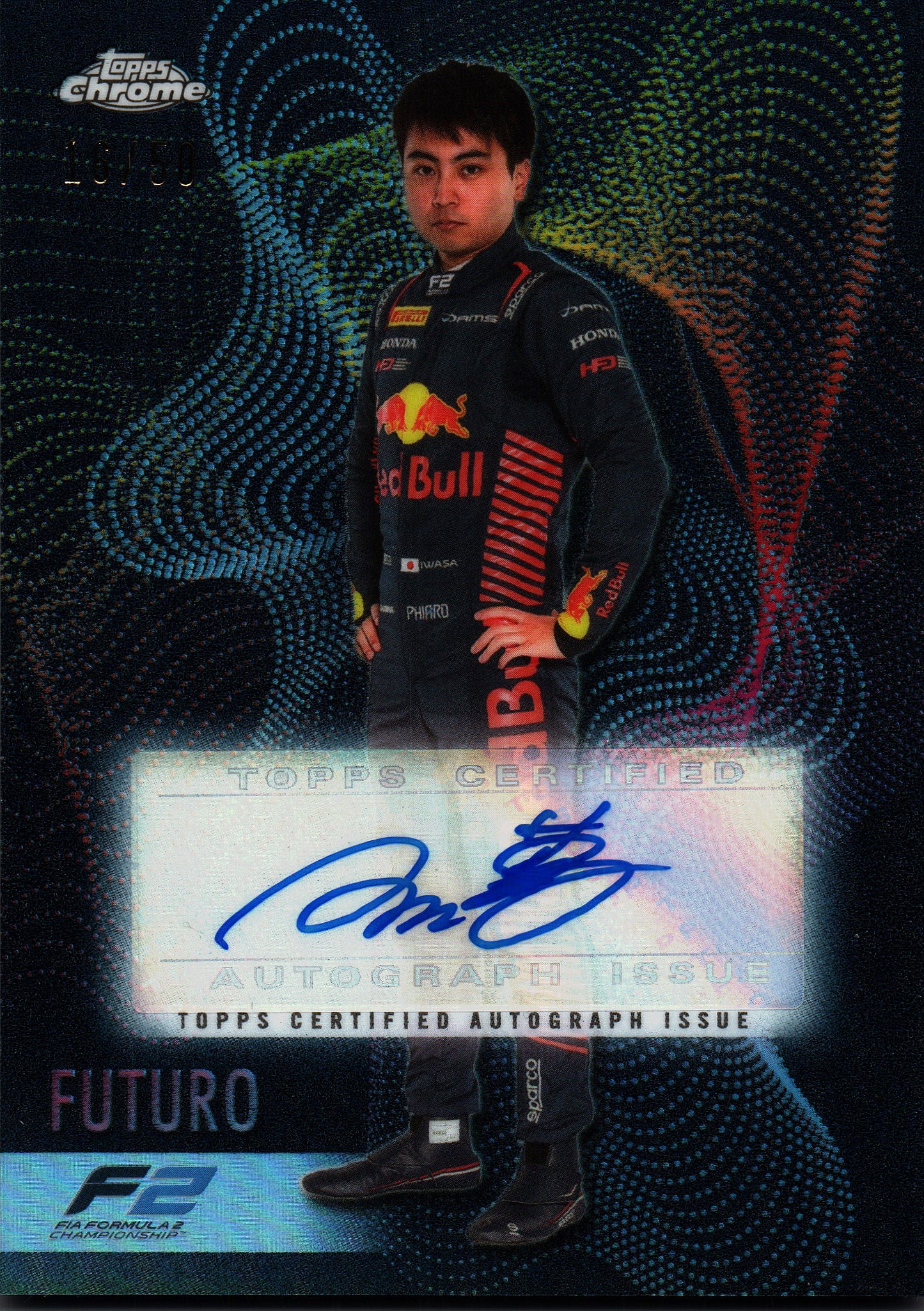 2023 Topps Chrome Formula 1 Case Hit Auto Iwasa Futuro /50 #FT-AI DAMS