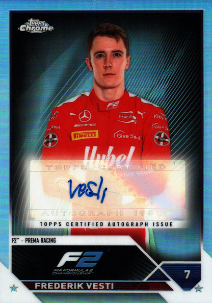 2023 Topps Chrome Formula 1 Autograph Frederik Vesti #CAC-FV Prema