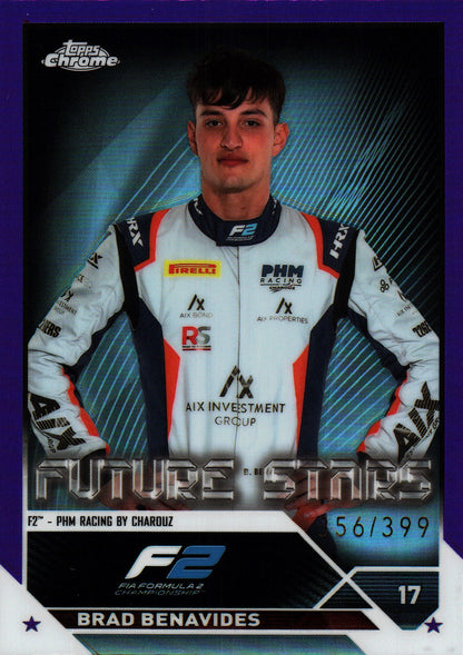 2023 Topps Chrome Formula 1 Purple /399 Brad Benavides #89 PHM