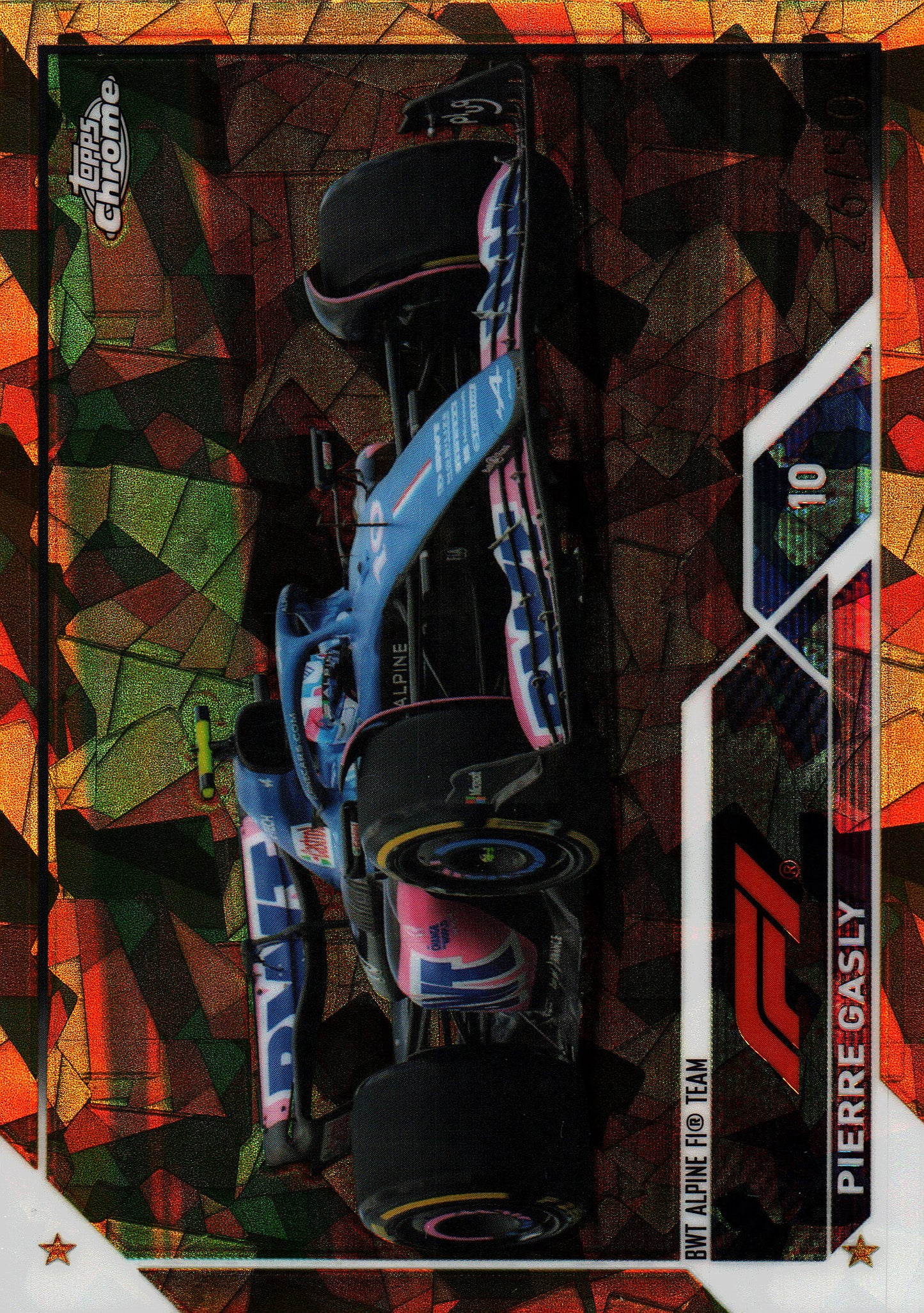 2023 Topps Chrome Sapphire Gold /99 Pierre Gasly #54 Alpine