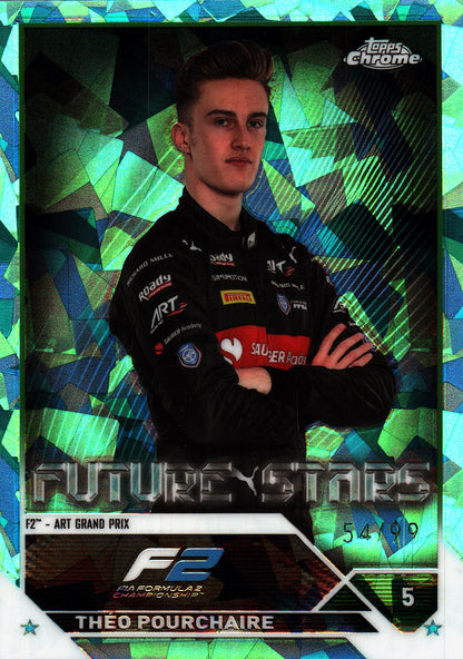 2023 Topps Chrome Sapphire Aqua /99 Théo Pourchaire #78 ART Grand Prix