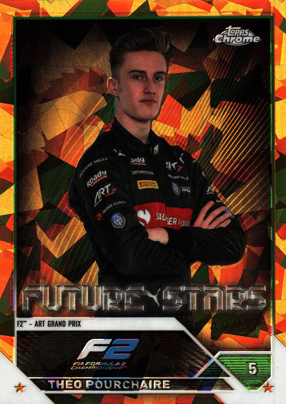 2023 Topps Chrome Sapphire Gold /50 Théo Pourchaire #78 ART Grand Prix