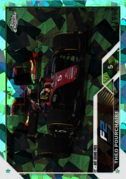 2023 Topps Chrome Sapphire Aqua /99 Théo Pourchaire #130 ART Grand Prix