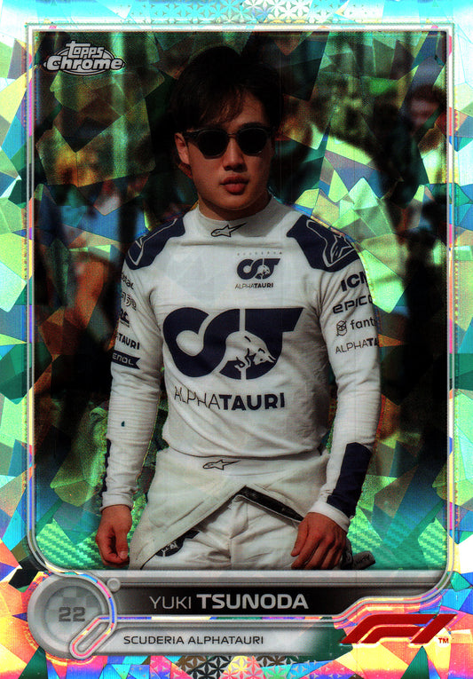 2022 Topps Chrome Sapphire Aqua /99 Yuki Tsunoda #65 AlphaTauri