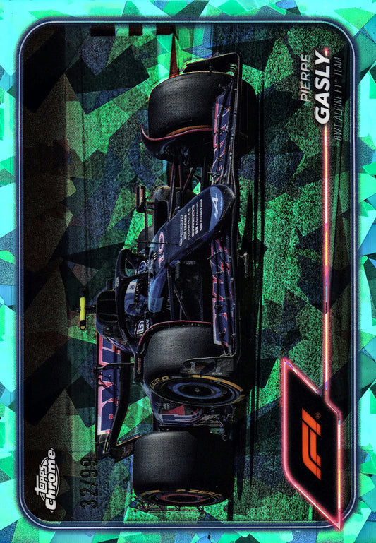 2024 Topps Chrome Sapphire Formula 1 Aqua /99 Pierre Gasly #82 Alpine