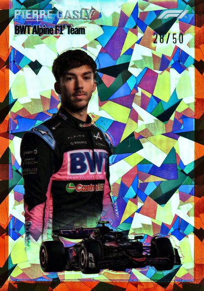 2024 Topps Chrome Sapphire Formula 1 Gold /50 1954 Topps Pierre Gasly #1954-10 Alpine