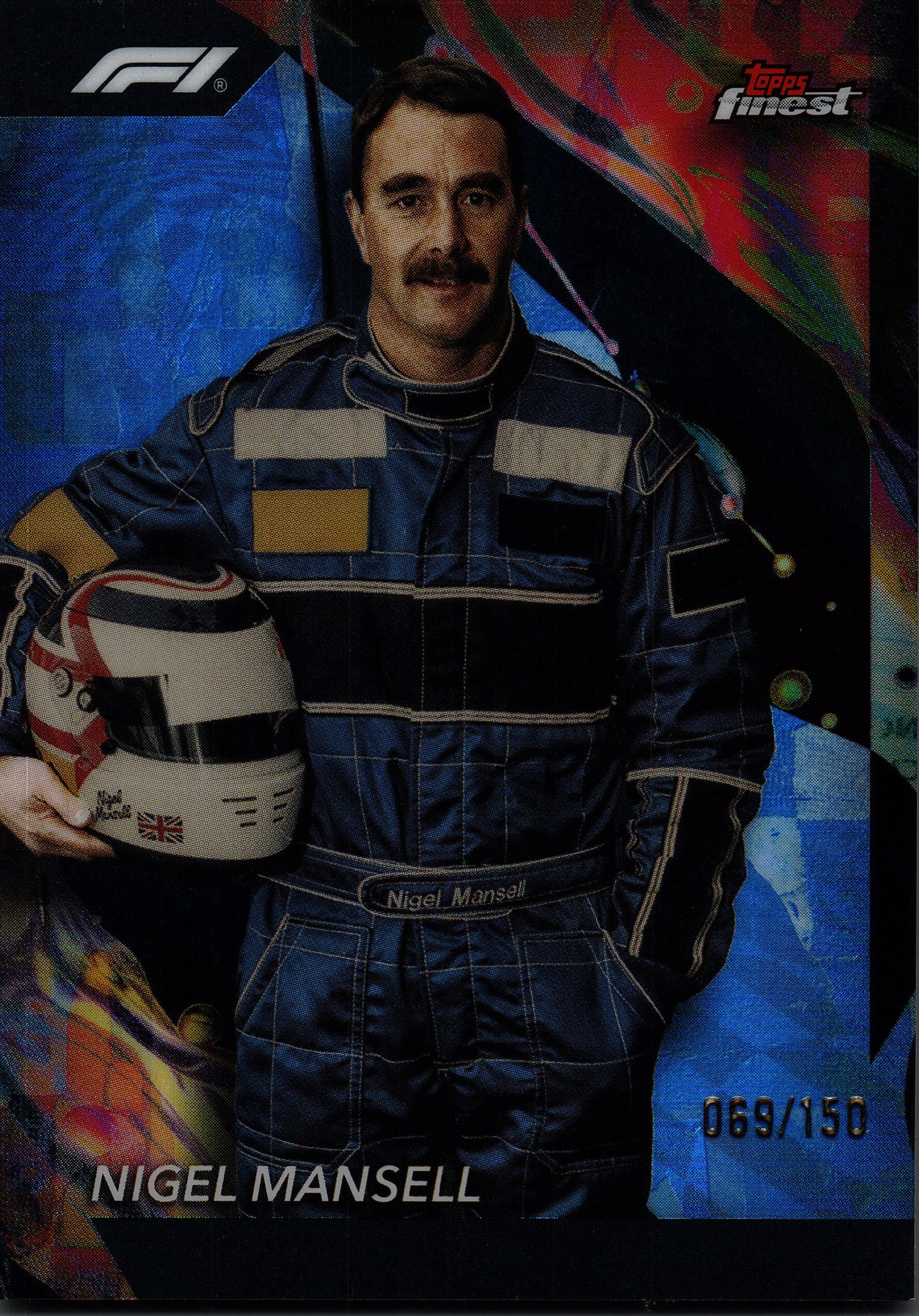 2024 Topps Finest Formula 1 Uncommon Blue /150 Nigel Mansell #180 Williams
