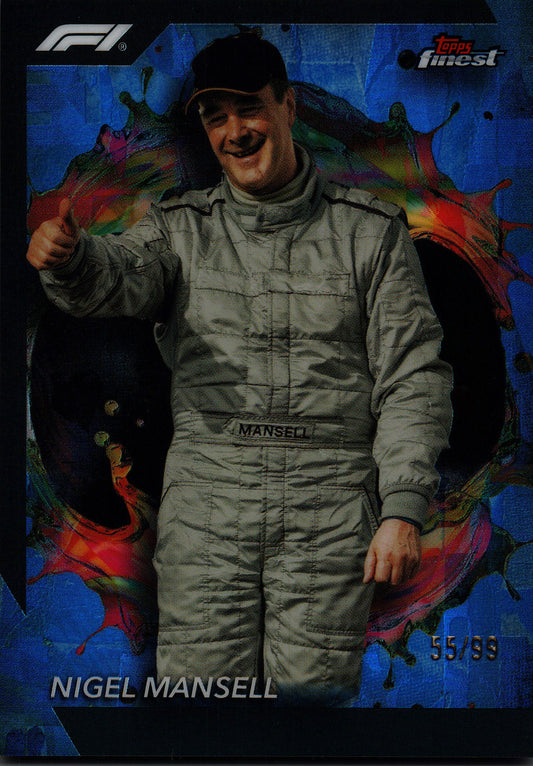 2024 Topps Finest Formula 1 Rare Blue /99 Nigel Mansell #280 Williams
