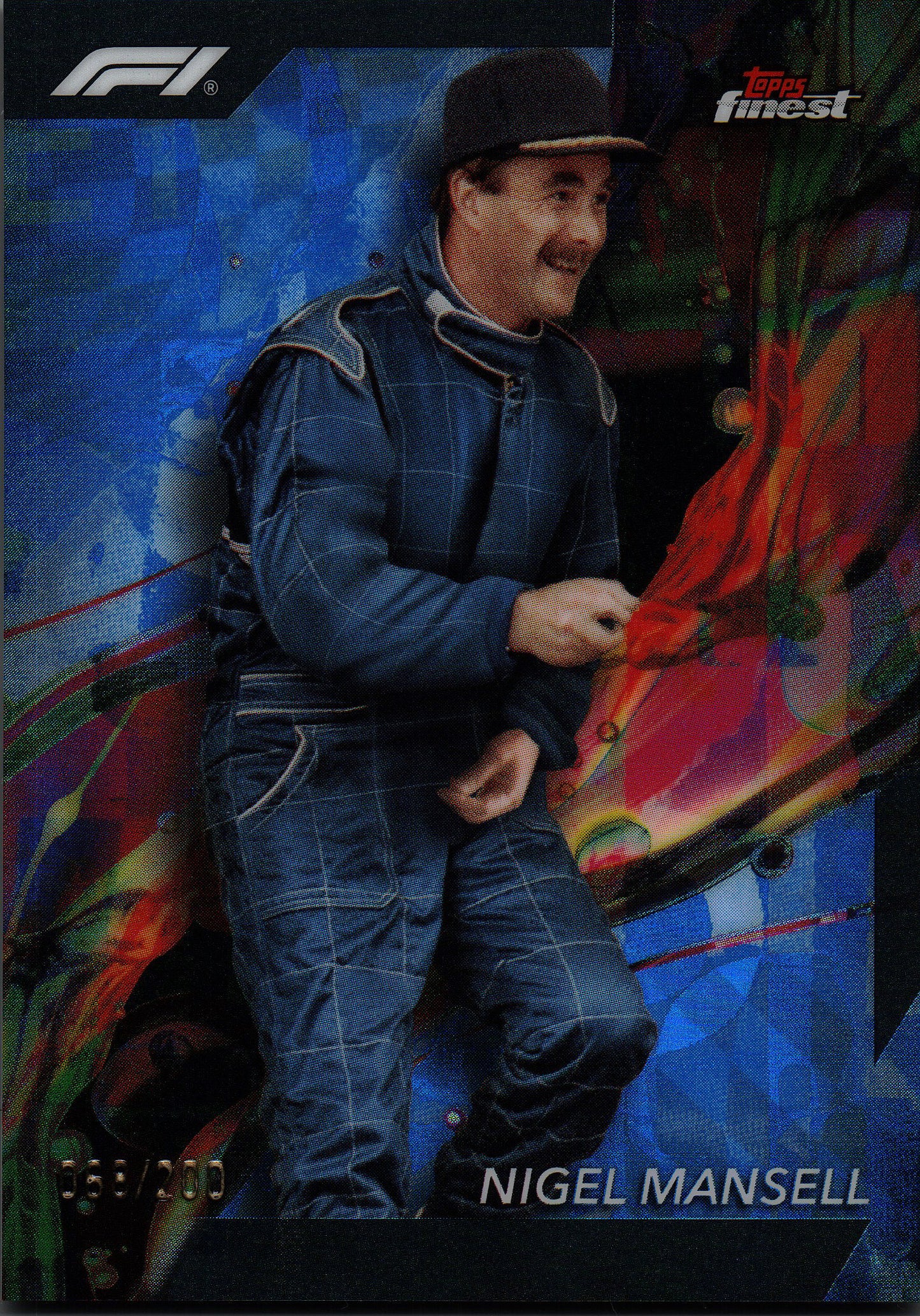 2024 Topps Finest Formula 1 Common Blue /200 Nigel Mansell #75 Williams