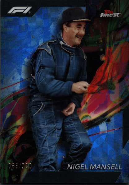 2024 Topps Finest Formula 1 Common Blue /200 Nigel Mansell #75 Williams