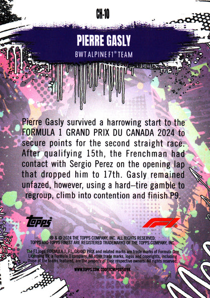 2024 Topps Finest Formula 1 Checkerboard Chaos Pierre Gasly #CH-10 Alpine